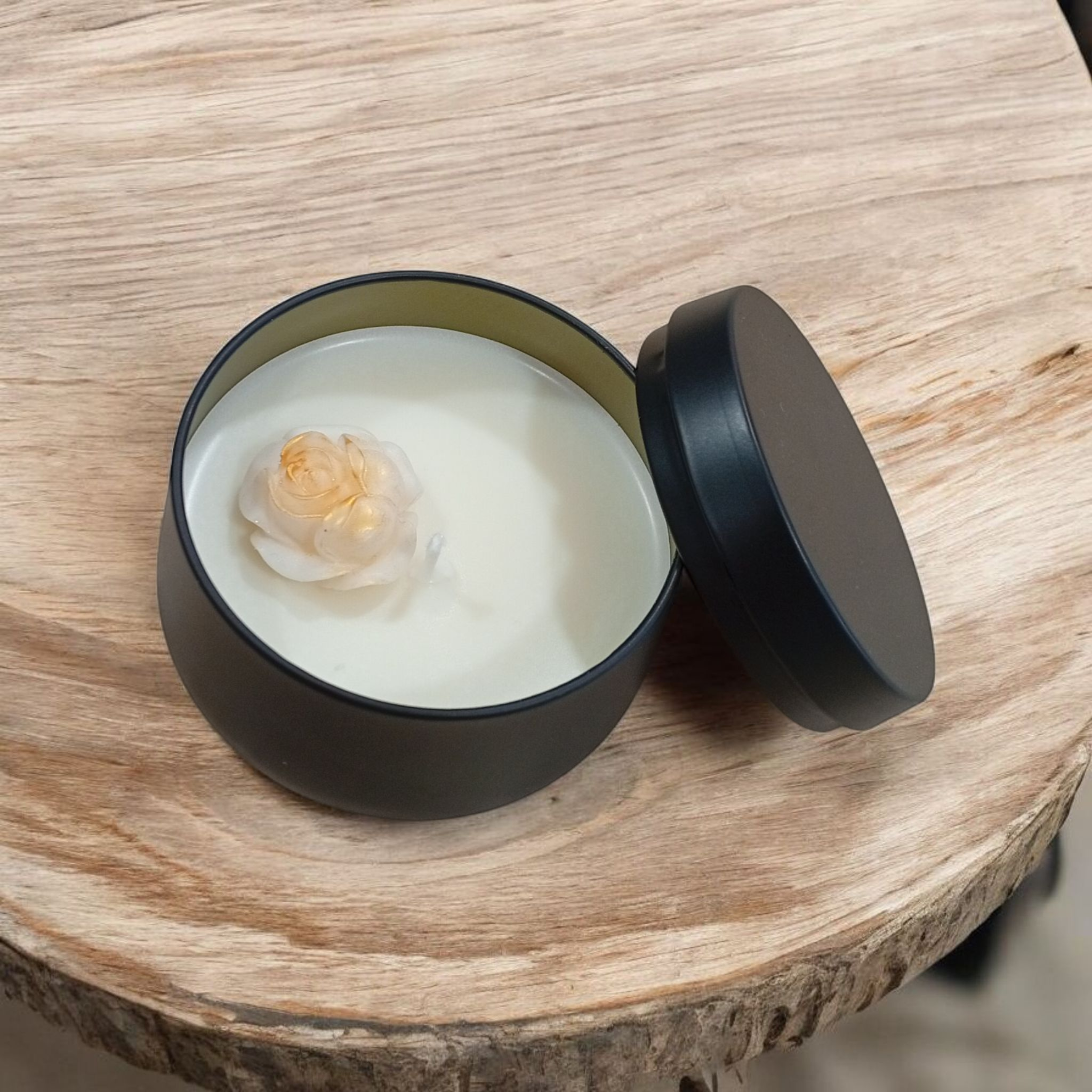 Διακοσμητικό Κερί σε Βάζο Μαύρη Ορχιδέα & Βανίλια